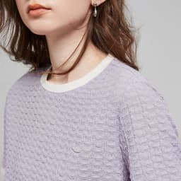 TOYOUTH Women T Shirts 2026 Summer New Embossed Texture Bubble Pleat Color Block Crew Neck Unique Tops