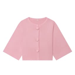 MUJER Button Knit Crop Top Woman Summer Knitwear Polo Cropped Cardigan Women Wide Sleeve Knitted Sweaters for Women Fashion Tops