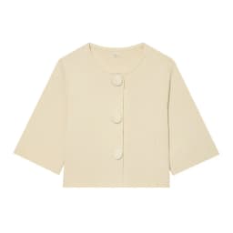 MUJER Button Knit Crop Top Woman Summer Knitwear Polo Cropped Cardigan Women Wide Sleeve Knitted Sweaters for Women Fashion Tops