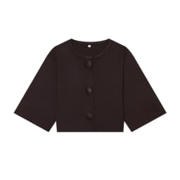 MUJER Button Knit Crop Top Woman Summer Knitwear Polo Cropped Cardigan Women Wide Sleeve Knitted Sweaters for Women Fashion Tops