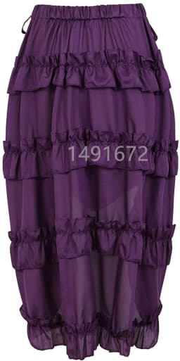 Steampunk Gothic Corset With Skirts Irregular Shirring Pleated Party Maxi Long Skirt High Low Costumes Punk Sexy Women Plus Size