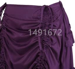 Steampunk Gothic Corset With Skirts Irregular Shirring Pleated Party Maxi Long Skirt High Low Costumes Punk Sexy Women Plus Size