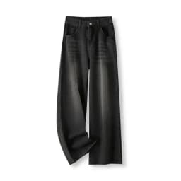 High-Waisted Slimming Jeans for Women Loose-Fit Straight-Leg Bell Bottoms Plus-Size Denim Trousers Pear-Shaped Body Type