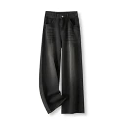 High-Waisted Slimming Jeans for Women Loose-Fit Straight-Leg Bell Bottoms Plus-Size Denim Trousers Pear-Shaped Body Type