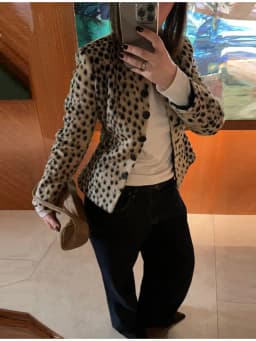 Chic Stylish Outer Coat Women Print Elegant Vintage Autumn Short Jacket Casual Daily Office Streetwear