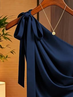 Satin Off-the-Shoulder Women Top with Bow Detail & Ruched Waist