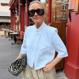 HXAO Asymmetric Crop White Blazer Woman Summer 2026 Office Wear Woman Elegant Button Short Sleeve Outerwear Fashion Suit Jacket