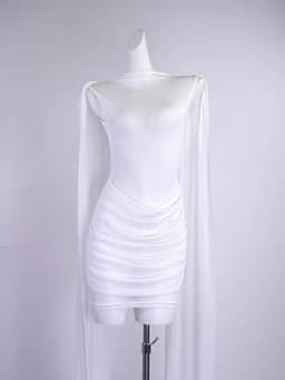 Weird Puss Sexy See Through Dress Women Patchwork Swing Collar Sleeveless Skinny Coquette Midnight Party Clubwear Mini Bodycon