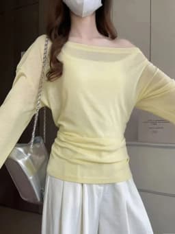 See Through Long Sleeve Oversize T Shirt Women Sexy Back Bandage Off Shoulder Top Female Basic Long Tees Korean Chic Lady New