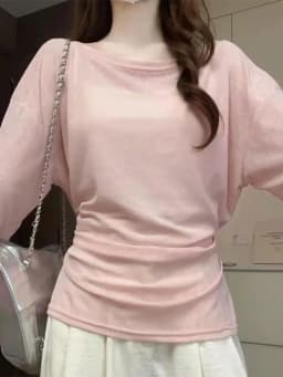 See Through Long Sleeve Oversize T Shirt Women Sexy Back Bandage Off Shoulder Top Female Basic Long Tees Korean Chic Lady New