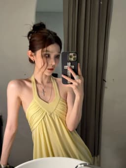 2026 Summer Sexy Hot Girl Multi Color Halter Backless Dress Women Pleated Design Bodycon Mini Dress Elegant Party Streetwear