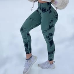 Women Tie Dye Leggings Gym Fitness Athletic Workout Elastic Leggins Butt Lifting Yoga Pants Tie-dye Sports Training Tights