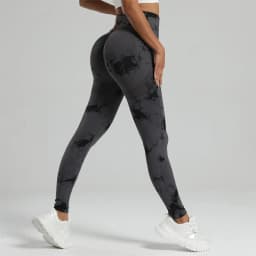 Women Tie Dye Leggings Gym Fitness Athletic Workout Elastic Leggins Butt Lifting Yoga Pants Tie-dye Sports Training Tights