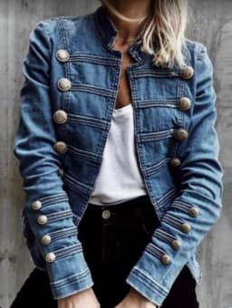 Fashion Commuter Denim Coat Women Autumn New European American Slim Fit Top Elegant All-match Double Breasted Jackets 2026