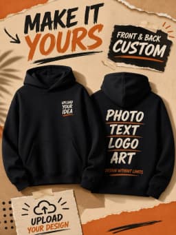 Customize Womens Hoodies Street Oversized Pocket Sweatshirts Hip Hop Unisex Tops DIY Your Logo/Graphic Pullovers Woman Clothes