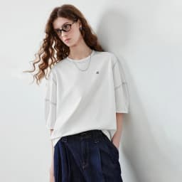 TOYOUTH Women's Short Sleeve Tee 2026 Autumn New 100 Percent Cotton Antibacterial Lantern Sleeve Slimming Clean Fit Casual Tops