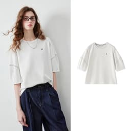 TOYOUTH Women's Short Sleeve Tee 2026 Autumn New 100 Percent Cotton Antibacterial Lantern Sleeve Slimming Clean Fit Casual Tops