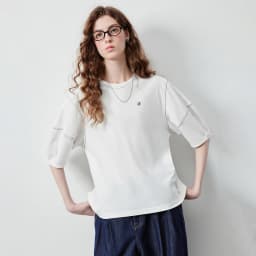 TOYOUTH Women's Short Sleeve Tee 2026 Autumn New 100 Percent Cotton Antibacterial Lantern Sleeve Slimming Clean Fit Casual Tops