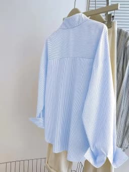 Women's Long-Sleeve Blouse, Women's Striped Knight Print Front Button-Up Casual Long Sleeve Shirt