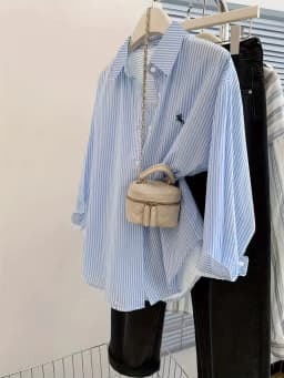 Women's Long-Sleeve Blouse, Women's Striped Knight Print Front Button-Up Casual Long Sleeve Shirt