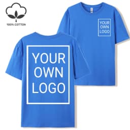 Double Sided Customized LOGO Picture Women T-Shirt Summer Y2K Loose Short Sleeves Comfortable T Shirts Crewneck DIY Tee Tops