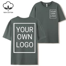 Double Sided Customized LOGO Picture Women T-Shirt Summer Y2K Loose Short Sleeves Comfortable T Shirts Crewneck DIY Tee Tops