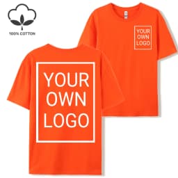 Double Sided Customized LOGO Picture Women T-Shirt Summer Y2K Loose Short Sleeves Comfortable T Shirts Crewneck DIY Tee Tops