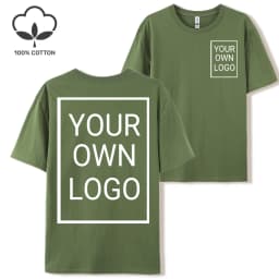 Double Sided Customized LOGO Picture Women T-Shirt Summer Y2K Loose Short Sleeves Comfortable T Shirts Crewneck DIY Tee Tops