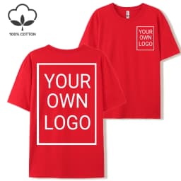 Double Sided Customized LOGO Picture Women T-Shirt Summer Y2K Loose Short Sleeves Comfortable T Shirts Crewneck DIY Tee Tops