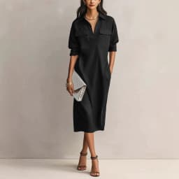 26 Spring and Summer New Women's Button Cotton Linen Dress