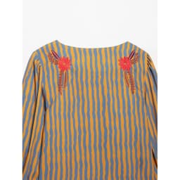 Women's Jackets Coats Autumn New Fashion Striped Floral Embroidery Jacket Women Coats Vintage Female Outerwear Chic Tops