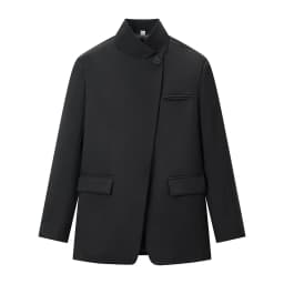 HH Women Fashion Plaid Blazer Coat Stand Collar Long Sleeve Jacket 2026 Spring Trend Casual Office Lady Chic Outerwear
