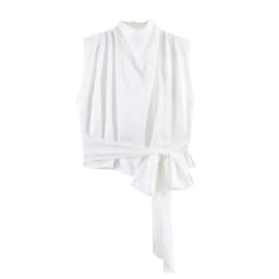 Women's Top 2026 Spring New Style Orange Sleeveless Satin Texture Long Ribbon Top Elegant and Stylish Unique Fashion Focus