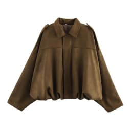 YENKYE New 2025 Women Suede Textured Jacket Long Sleeve Lapel Collar Loose Coats Casual Female Outerwear Chic Tops