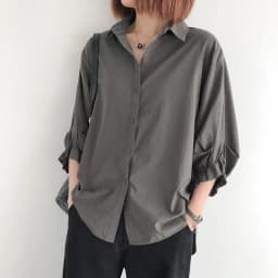 Solid Ruffle Edge Lantern Seven-quarter Sleeve Single-breasted Shirt Spring Summer New Korean Version Women Loose Large-size Top