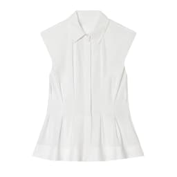 TFMLN Women's Pleated Shirt Spring Summer Vintage Lapel Collar Sleeveless Blouses Simple Flared Hem Ladies Tops 2026 New