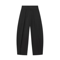 Women Wide Leg Pants Retro Dark Color Pleated Trousers High Waist Casual Work Office Straight Pants