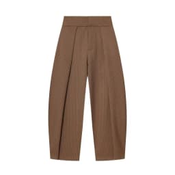 Women Wide Leg Pants Retro Dark Color Pleated Trousers High Waist Casual Work Office Straight Pants