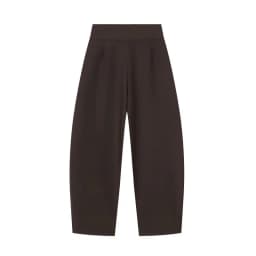 Women Wide Leg Pants Retro Dark Color Pleated Trousers High Waist Casual Work Office Straight Pants