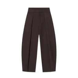 Women Wide Leg Pants Retro Dark Color Pleated Trousers High Waist Casual Work Office Straight Pants
