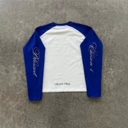 American Casual Loose Letter Printed Pullover Hip Hop Harajuku Tops Fashion Color Matching Shoulder Long Sleeved O Neck T-shirt