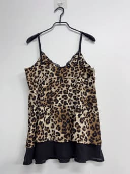 Y2k Emo Women Streetwear Sexy Acubi Leopard Lace Trim V-neck Tank Tops Sleeveless Spaghetti Stra Goth Grunge 2000s Alt Clothes