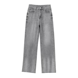 ETJ Wide-leg High-waisted Jeans Women's Classic Everything With Five Pockets Washed Soft Comfortable Ultra-long Jeans6045022