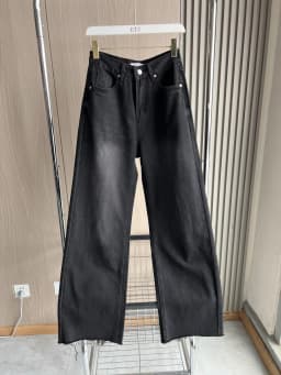 ETJ Wide-leg High-waisted Jeans Women's Classic Everything With Five Pockets Washed Soft Comfortable Ultra-long Jeans6045022