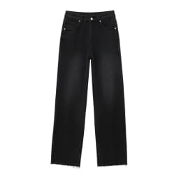 ETJ Wide-leg High-waisted Jeans Women's Classic Everything With Five Pockets Washed Soft Comfortable Ultra-long Jeans6045022