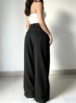 Women Wide Leg Cargo Pants High Waist Streetwear Trousers 2026 Spring Autumn Solid Black Loose Pleated Casual Pants S-XXL Size