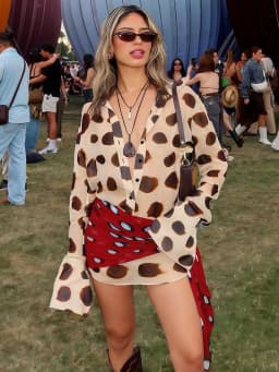Weird Puss Silk Scarf Strap Patchwork Dress Women Sexy Single-Breasted Full Sleeve Polka Dot Print Hottie Music Festival Bodycon
