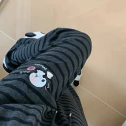Japanese Kawaii Lolita Straight Pants Women Sweet Striped Cartoon Embroidery Casual Pants Girl Y2k Aesthetic Fairy Cute Trousers