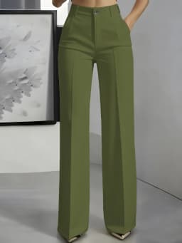New 2026 Women's High-Waisted Draped Straight-Cut Suit Pants Simple European American Cross-Border Fashion for Women