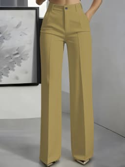 New 2026 Women's High-Waisted Draped Straight-Cut Suit Pants Simple European American Cross-Border Fashion for Women